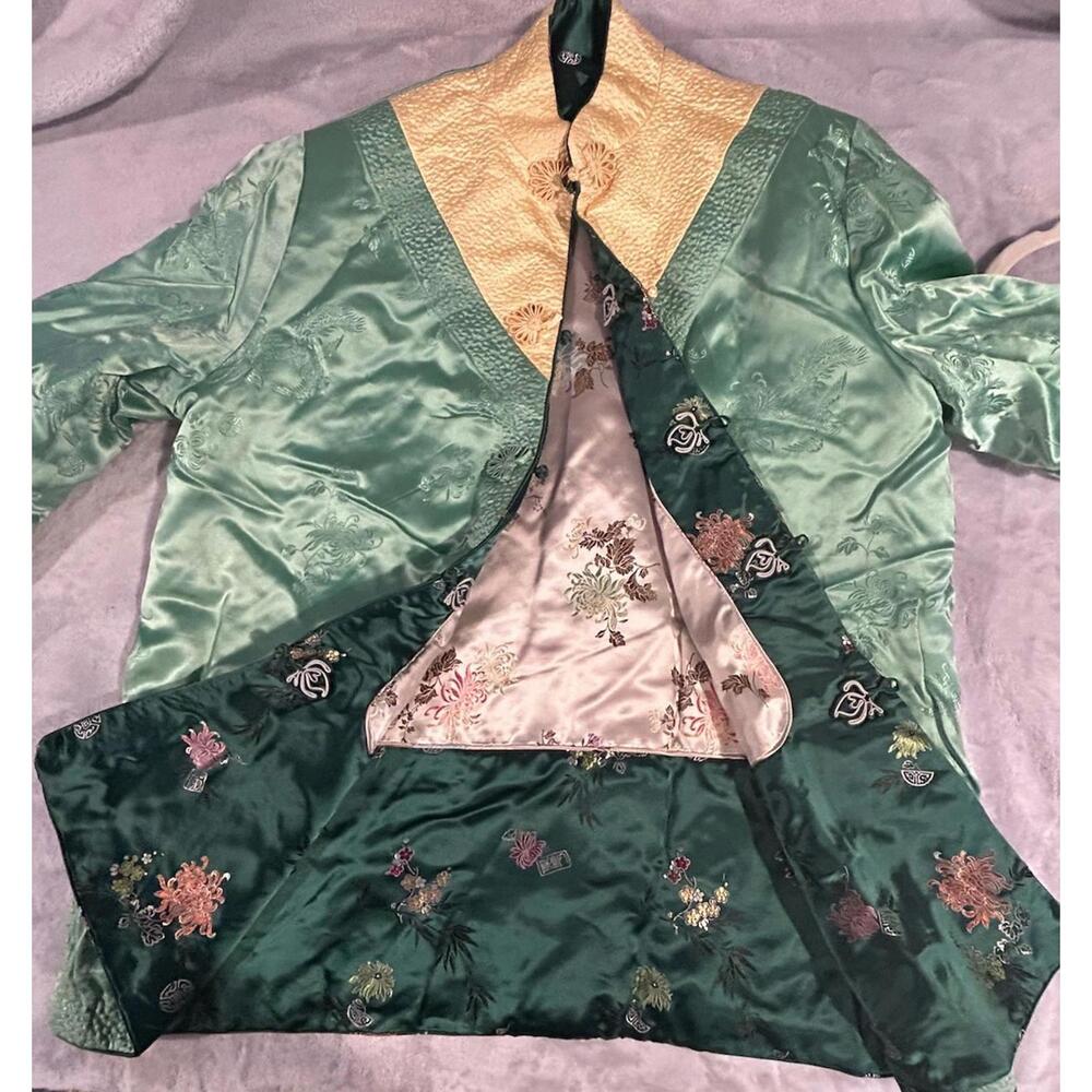 Silk Blend Chinese Brocade Reversible Jacket